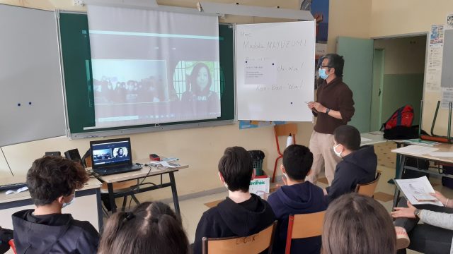 A live Haiku workshop with French junior-high students !